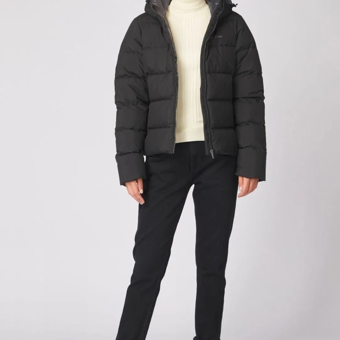 Womens Aarhus Recycled Cropped Hoody Down Jacket