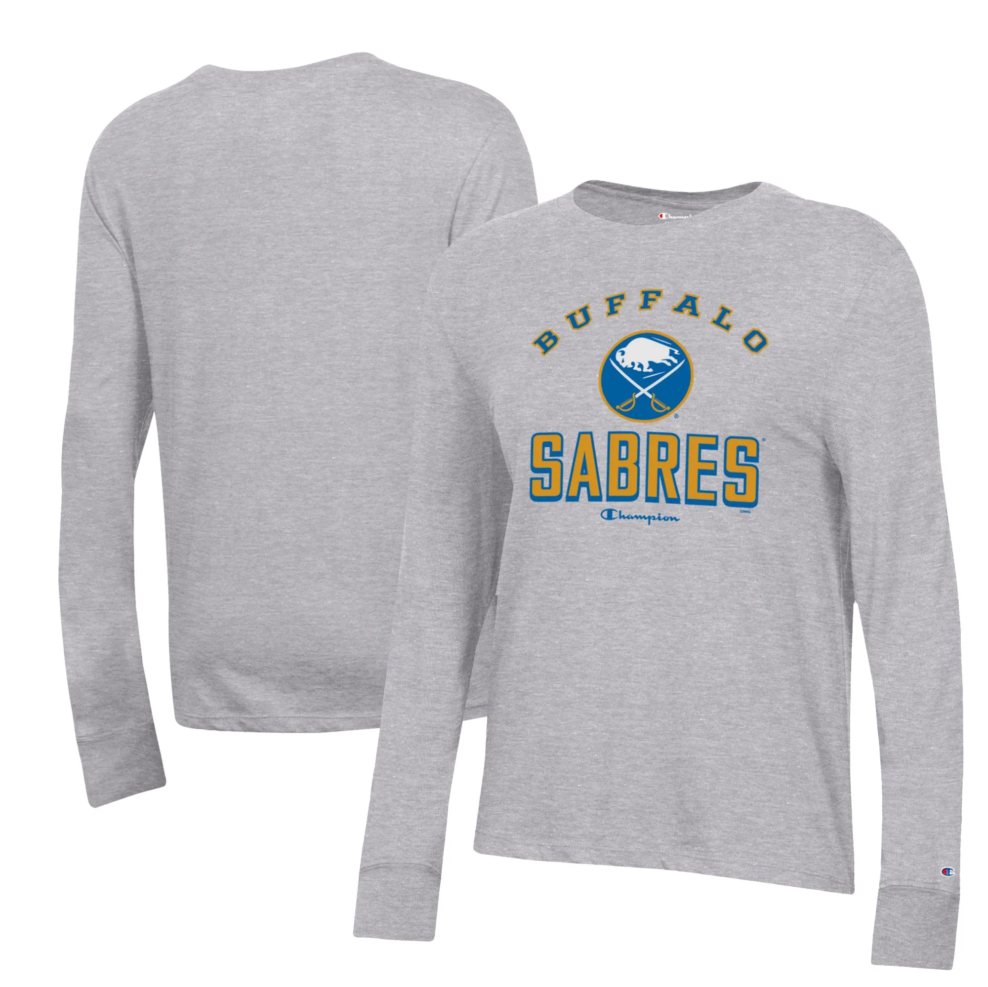 Women's Buffalo Sabres Champion Heather Gray Core Long-Sleeve T-Shirt