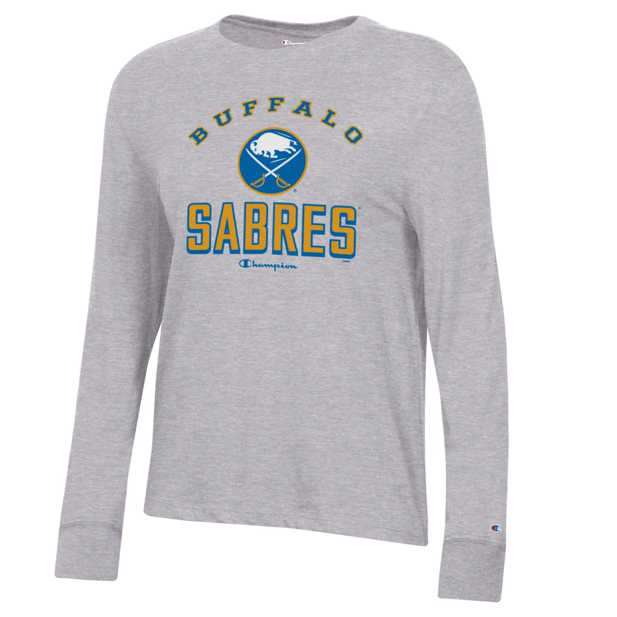 Women's Buffalo Sabres Champion Heather Gray Core Long-Sleeve T-Shirt