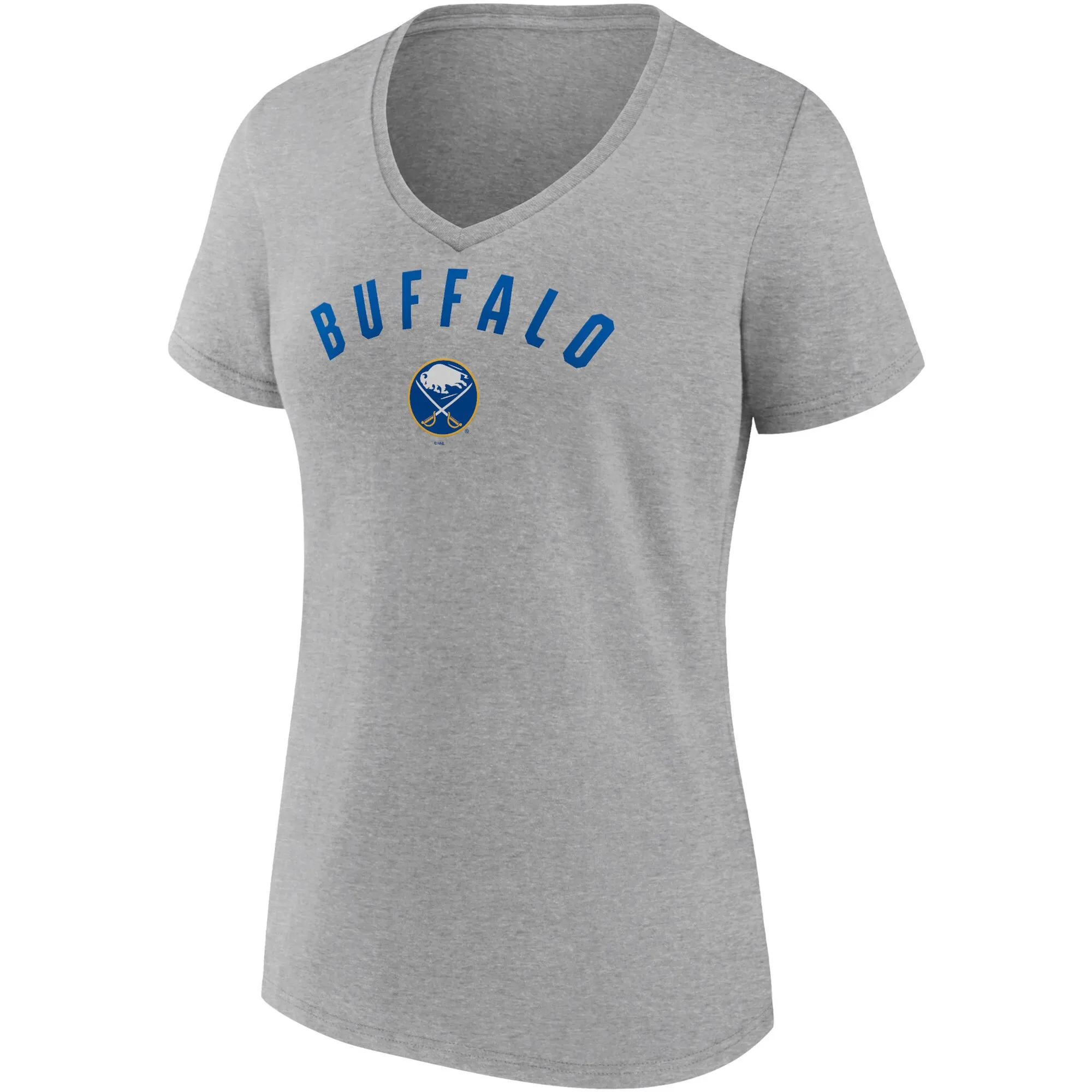 Women's Buffalo Sabres Fanatics Royal/Heathered Gray 2-Pack V-Neck T-Shirt Set