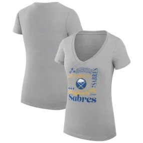 Women's Buffalo Sabres G-III 4Her by Carl Banks Heather Gray Collage Team Graphic Fitted T-Shirt