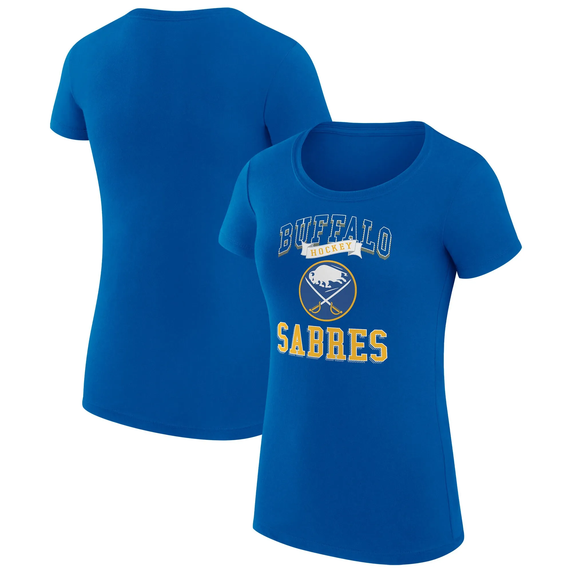 Women's Buffalo Sabres G-III 4Her by Carl Banks Royal Team Logo Graphic Fitted T-Shirt