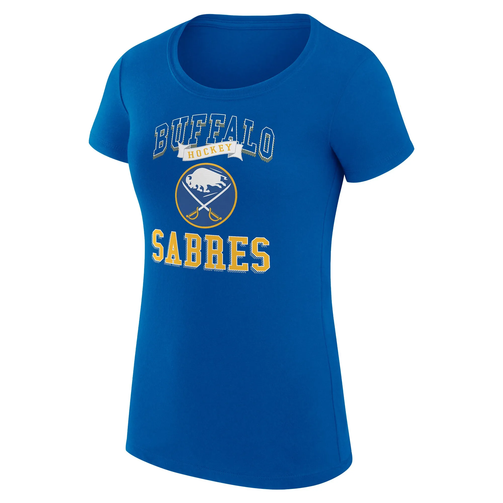 Women's Buffalo Sabres G-III 4Her by Carl Banks Royal Team Logo Graphic Fitted T-Shirt