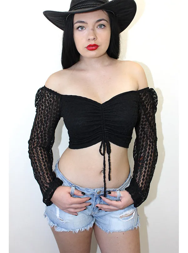 Women's Stealing Looks Lace Crop Top