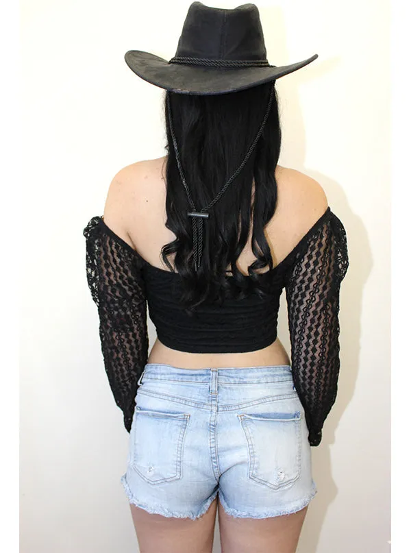 Women's Stealing Looks Lace Crop Top