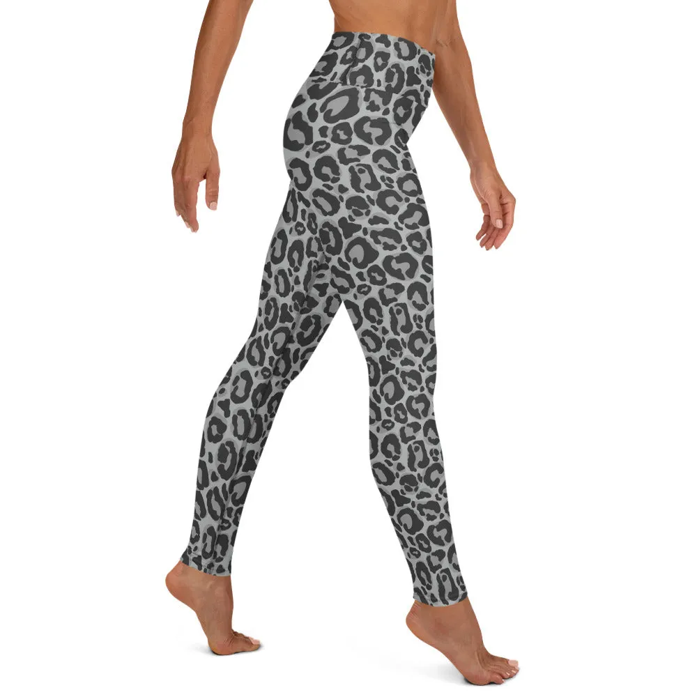 Yoga Leggings Grey Leopard