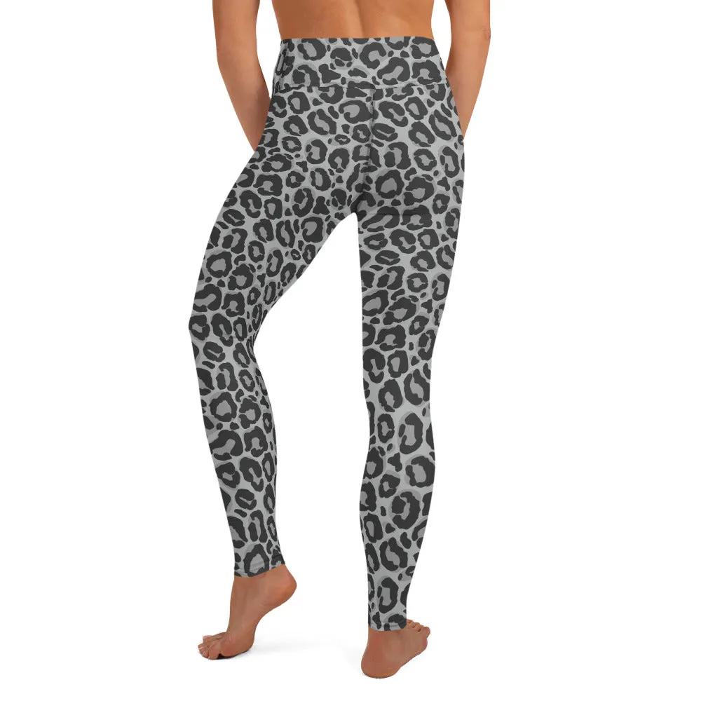 Yoga Leggings Grey Leopard