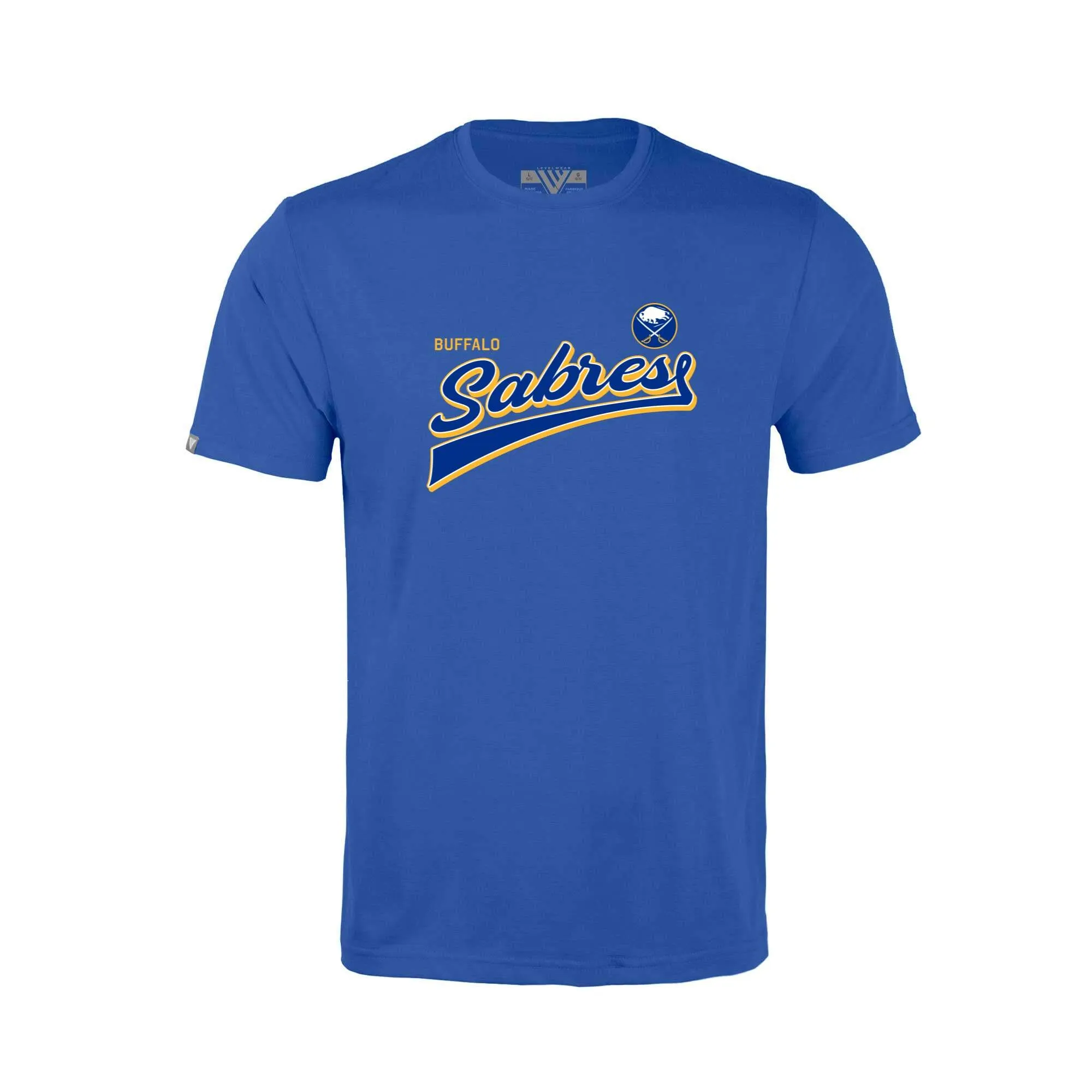 Youth Buffalo Sabres Levelwear Royal Little Richmond Retro Script T-Shirt